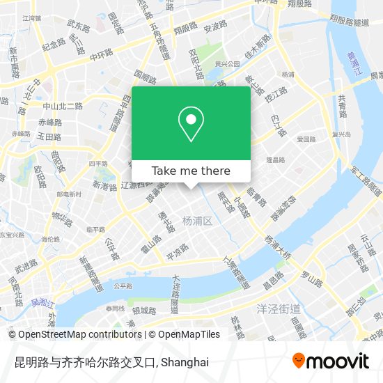 昆明路与齐齐哈尔路交叉口 map