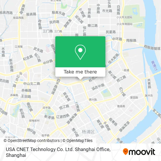 USA CNET Technology Co. Ltd. Shanghai Office map