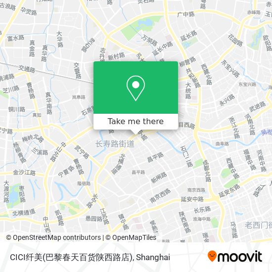 CICI纤美(巴黎春天百货陕西路店) map