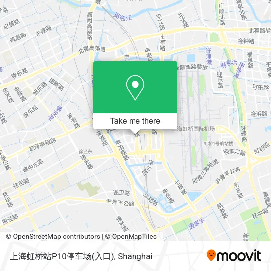 上海虹桥站P10停车场(入口) map