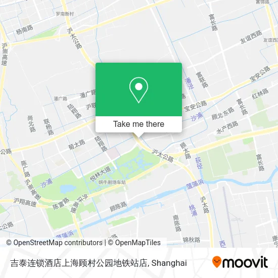 吉泰连锁酒店上海顾村公园地铁站店 map