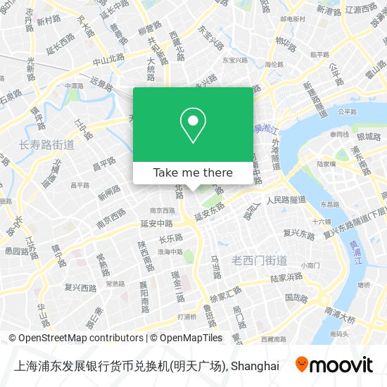 上海浦东发展银行货币兑换机(明天广场) map