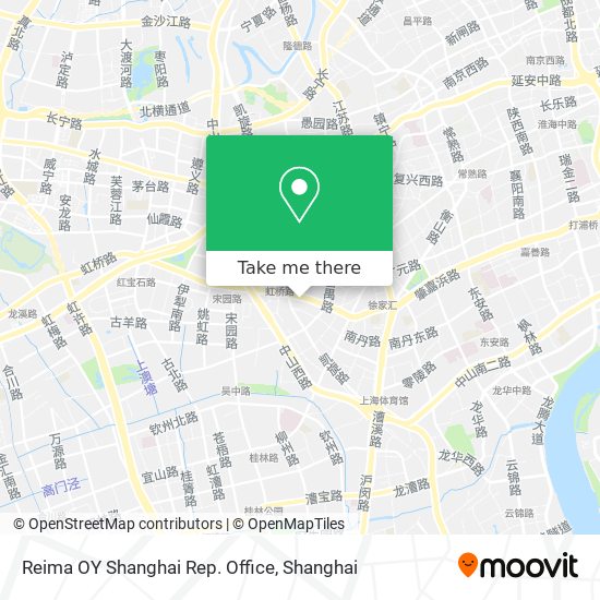 Reima OY Shanghai Rep. Office map