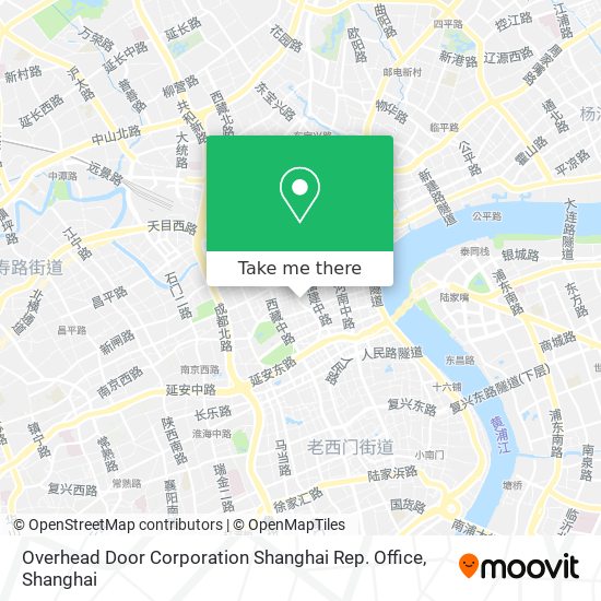 Overhead Door Corporation Shanghai Rep. Office map