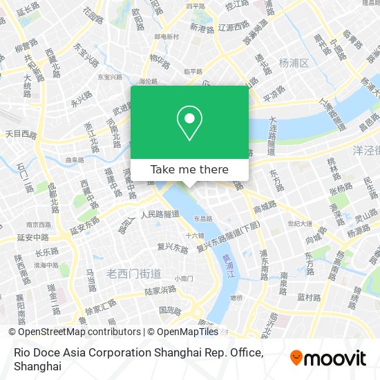 Rio Doce Asia Corporation Shanghai Rep. Office map