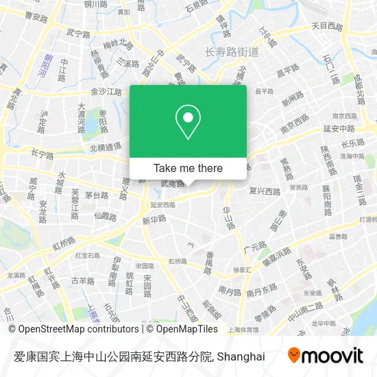 爱康国宾上海中山公园南延安西路分院 map