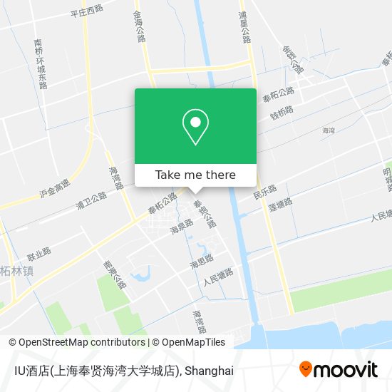 IU酒店(上海奉贤海湾大学城店) map