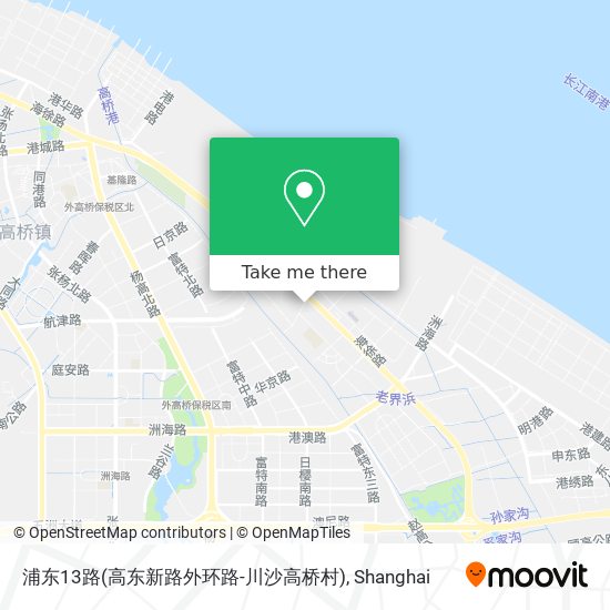 浦东13路(高东新路外环路-川沙高桥村) map