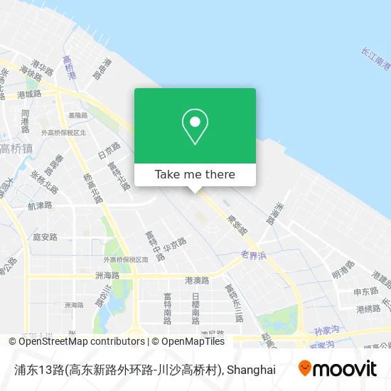 浦东13路(高东新路外环路-川沙高桥村) map