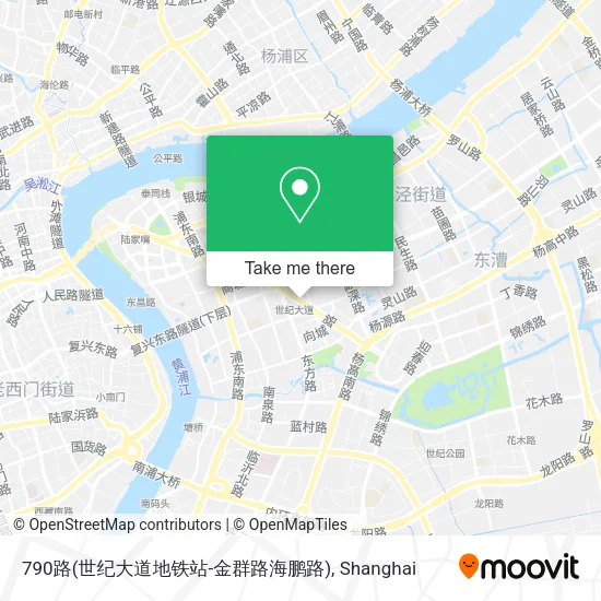 790路(世纪大道地铁站-金群路海鹏路) map