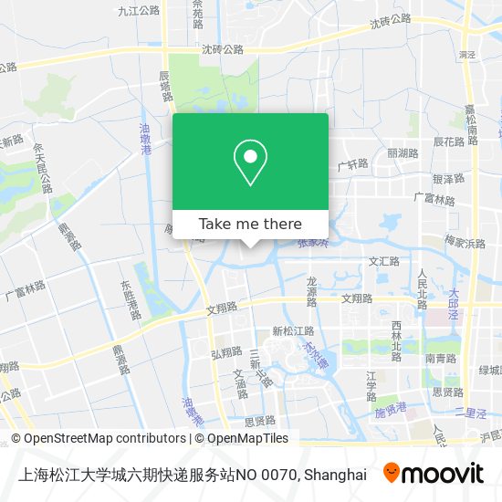 上海松江大学城六期快递服务站NO 0070 map