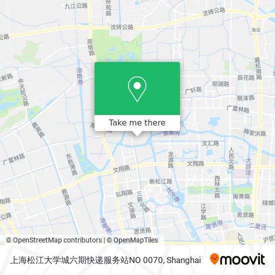 上海松江大学城六期快递服务站NO 0070 map
