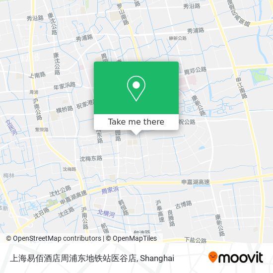 上海易佰酒店周浦东地铁站医谷店 map