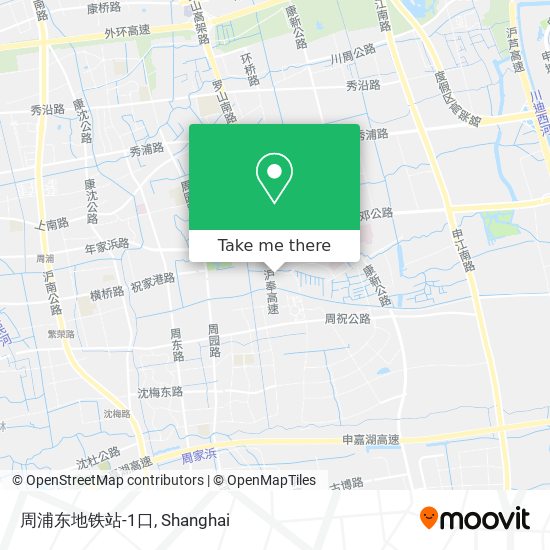 周浦东地铁站-1口 map