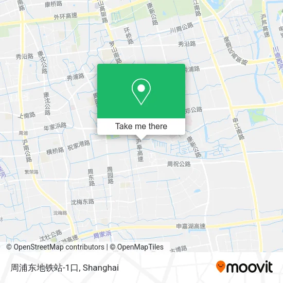 周浦东地铁站-1口 map