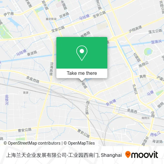 上海兰天企业发展有限公司-工业园西南门 map