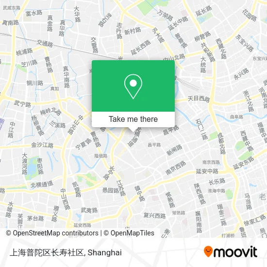 上海普陀区长寿社区 map