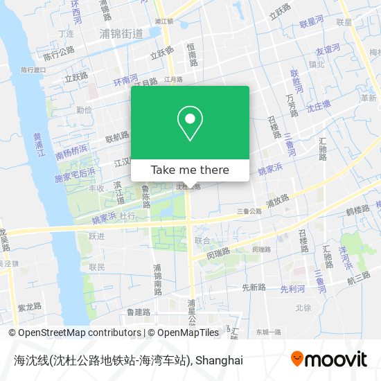 海沈线(沈杜公路地铁站-海湾车站) map