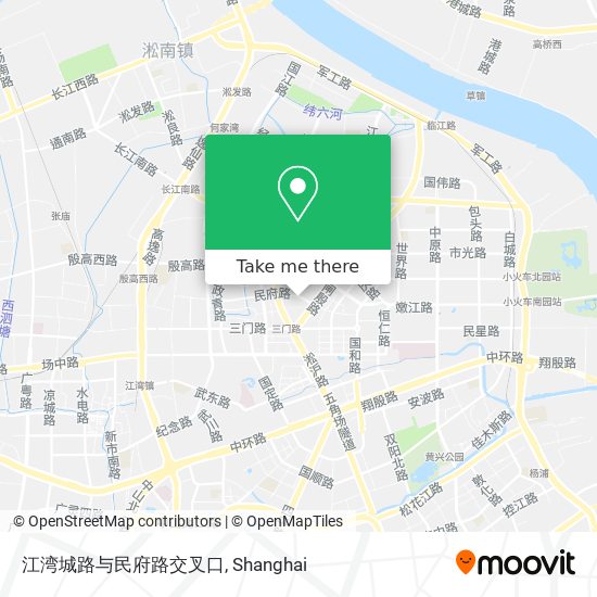 江湾城路与民府路交叉口 map