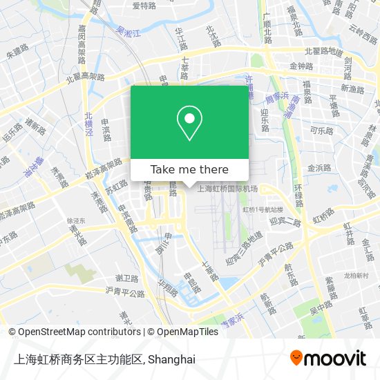 上海虹桥商务区主功能区 map