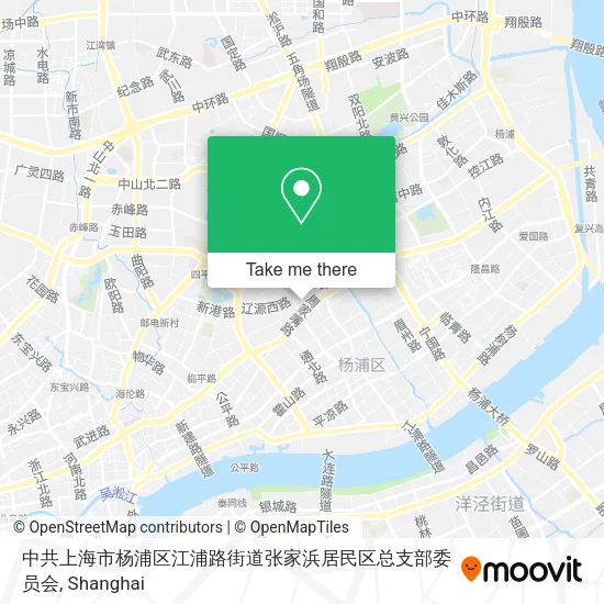 中共上海市杨浦区江浦路街道张家浜居民区总支部委员会 map