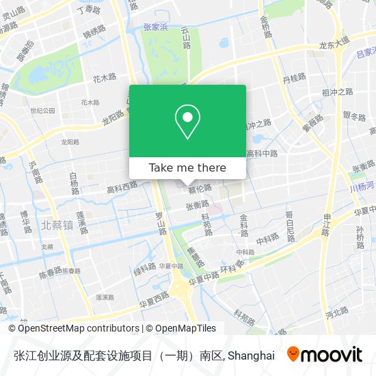 张江创业源及配套设施项目（一期）南区 map