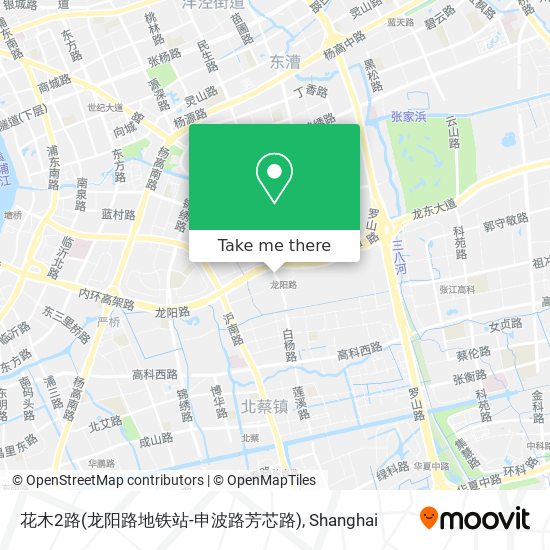 花木2路(龙阳路地铁站-申波路芳芯路) map