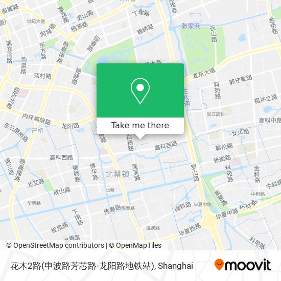 花木2路(申波路芳芯路-龙阳路地铁站) map