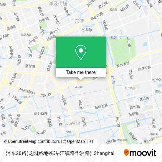 浦东28路(龙阳路地铁站-江镇路华洲路) map