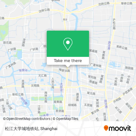 松江大学城地铁站 map