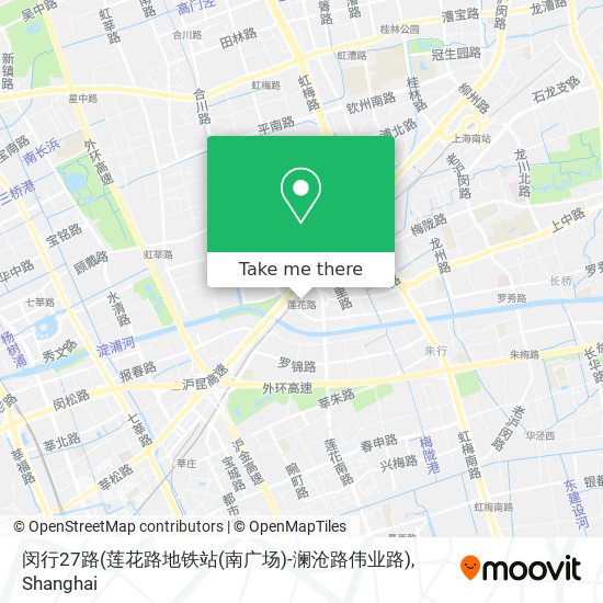 闵行27路(莲花路地铁站(南广场)-澜沧路伟业路) map