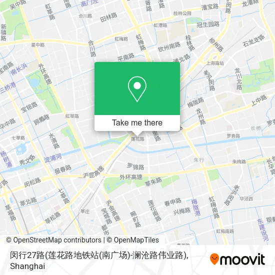 闵行27路(莲花路地铁站(南广场)-澜沧路伟业路) map