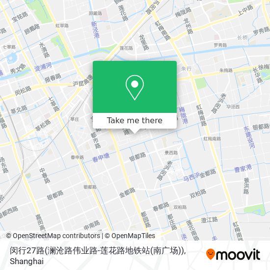 闵行27路(澜沧路伟业路-莲花路地铁站(南广场)) map