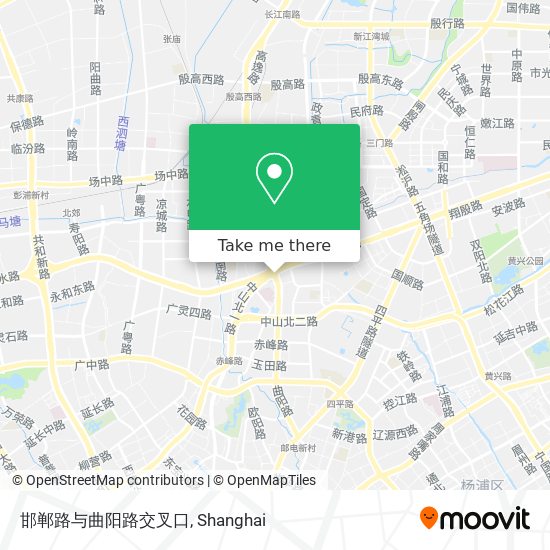 邯郸路与曲阳路交叉口 map