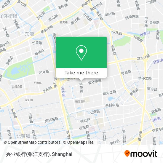 兴业银行(张江支行) map