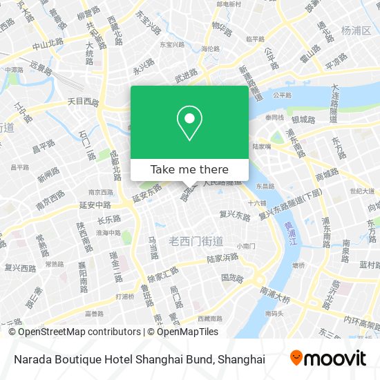 Narada Boutique Hotel Shanghai Bund map