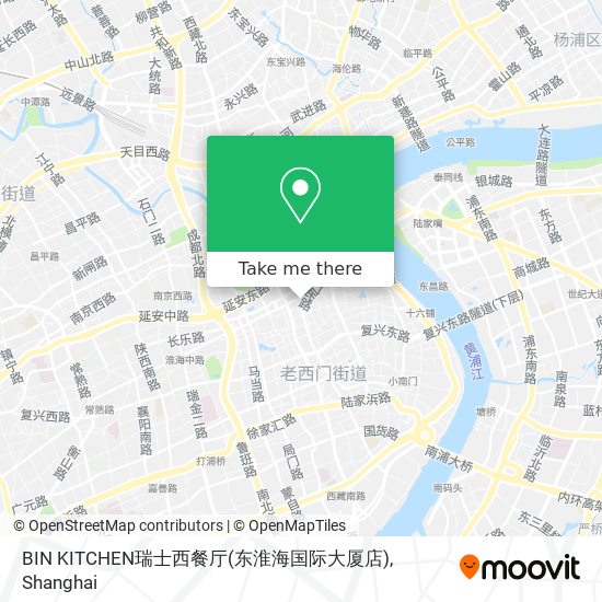 BIN KITCHEN瑞士西餐厅(东淮海国际大厦店) map