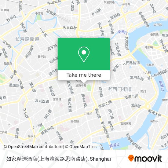 如家精选酒店(上海淮海路思南路店) map