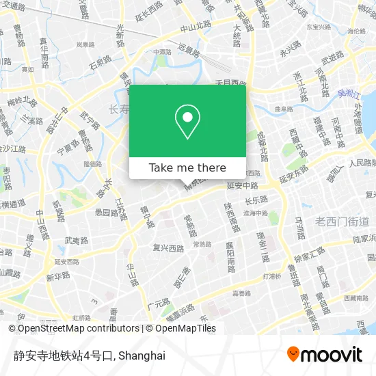 静安寺地铁站4号口 map