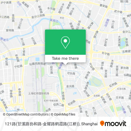 121路(甘溪路协和路-金耀路鹤霞路(江桥)) map