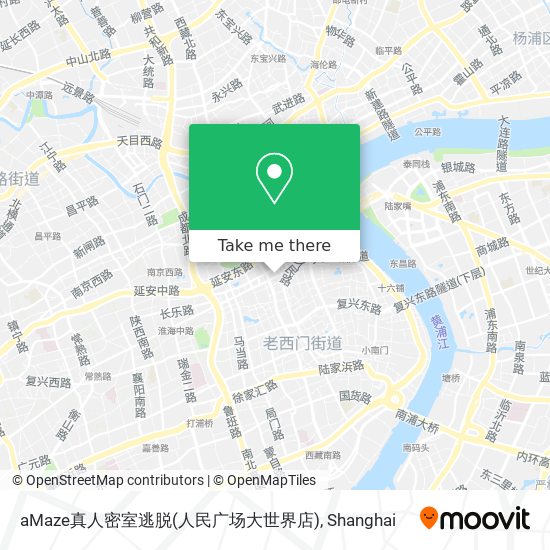 aMaze真人密室逃脱(人民广场大世界店) map