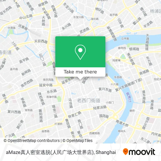 aMaze真人密室逃脱(人民广场大世界店) map