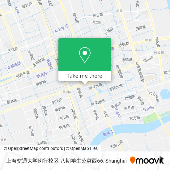 上海交通大学闵行校区-八期学生公寓西66 map