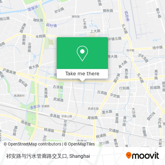 祁安路与污水管廊路交叉口 map