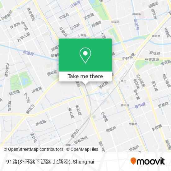 91路(外环路莘沥路-北新泾) map