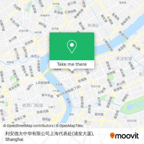 利安德大中华有限公司上海代表处(浦发大厦) map