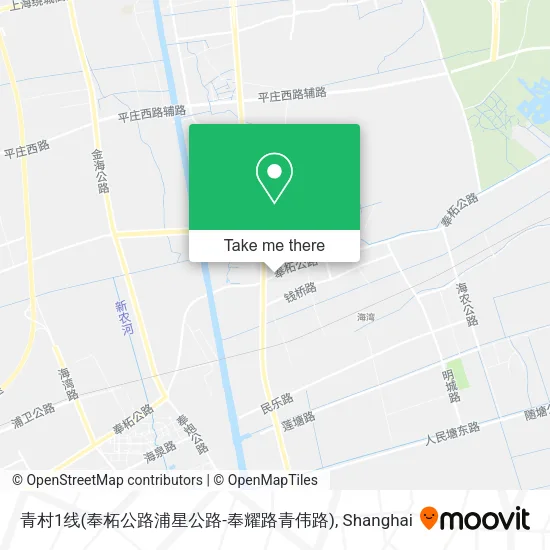 青村1线(奉柘公路浦星公路-奉耀路青伟路) map