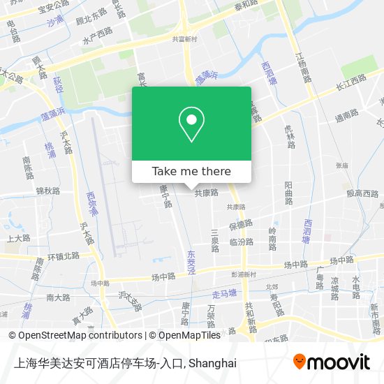 上海华美达安可酒店停车场-入口 map