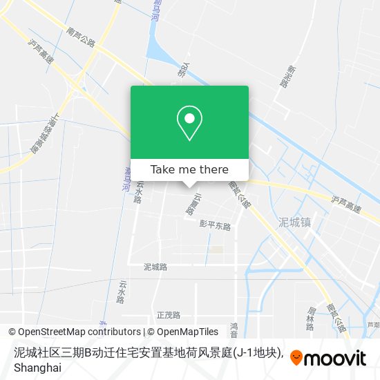 泥城社区三期B动迁住宅安置基地荷风景庭(J-1地块) map