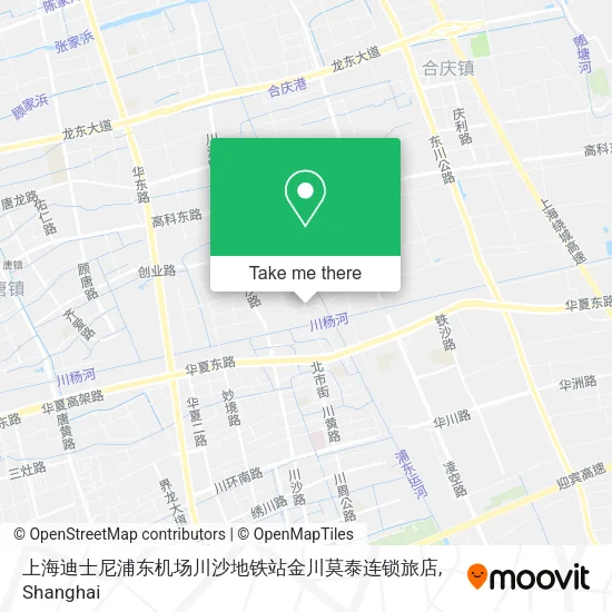 上海迪士尼浦东机场川沙地铁站金川莫泰连锁旅店 map